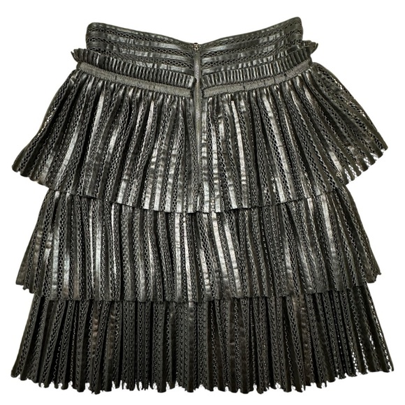 Maje Juppon black layered mesh skirt 38 - Picture 2 of 6